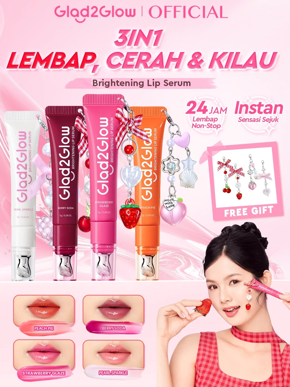 Glad2Glow BRIGHTENING LIP SERUM 7g