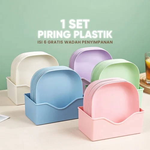 1 Set Piring Plastik