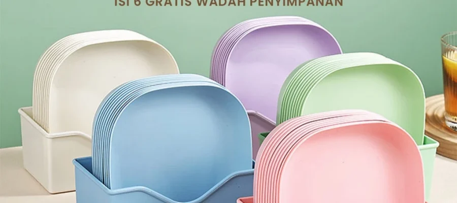 1 Set Piring Plastik